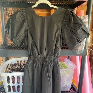 English Factory Black Backless Dress